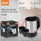 Portable Mini Electric Kettle Set with Two Matching Cups, 500ml Stainless Steel Travel Water Boiler for Home Office and On-the-Go Hot Beverages (Silver)
