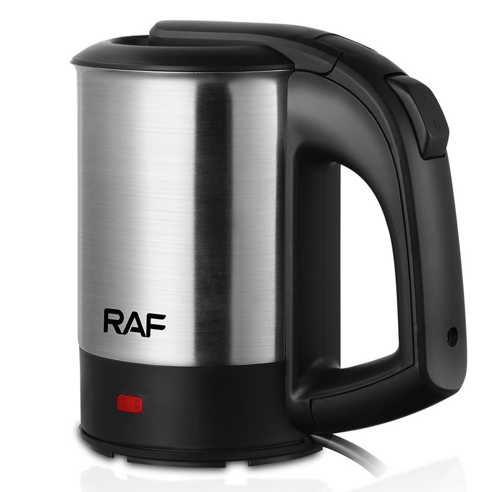 Portable Mini Electric Kettle Set with Two Matching Cups, 500ml Stainless Steel Travel Water Boiler for Home Office and On-the-Go Hot Beverages (Silver)