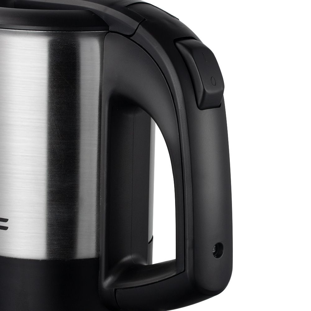 Portable Mini Electric Kettle Set with Two Matching Cups, 500ml Stainless Steel Travel Water Boiler for Home Office and On-the-Go Hot Beverages (Silver)