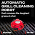 Automatic Grill Cleaning Robot with Nylon Brushes for Effortless Removal of Grease, Burnt Residue and Food Debris on Any Size Barbecue Grill, Ideal Gift for BBQ Lovers (Black)