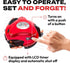 Automatic Grill Cleaning Robot with Nylon Brushes for Effortless Removal of Grease, Burnt Residue and Food Debris on Any Size Barbecue Grill, Ideal Gift for BBQ Lovers (Black)