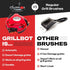 Automatic Grill Cleaning Robot with Nylon Brushes for Effortless Removal of Grease, Burnt Residue and Food Debris on Any Size Barbecue Grill, Ideal Gift for BBQ Lovers (Black)