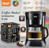 Compact Drip Coffee Maker with 600ml Glass Carafe, 600W Fast Brewing System, Anti-Drip Design for Home Office Kitchen Daily Use (Black)
