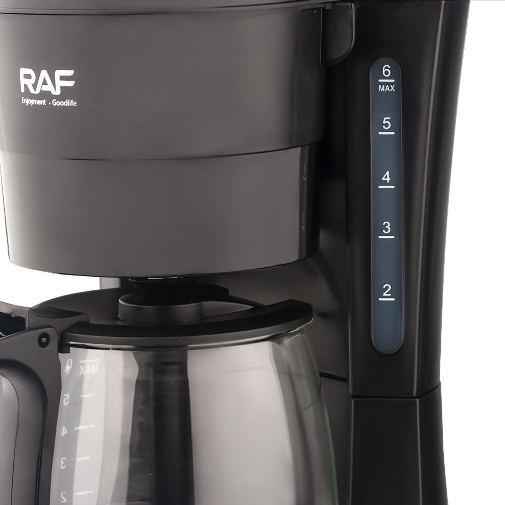 Compact Drip Coffee Maker with 600ml Glass Carafe, 600W Fast Brewing System, Anti-Drip Design for Home Office Kitchen Daily Use (Black)