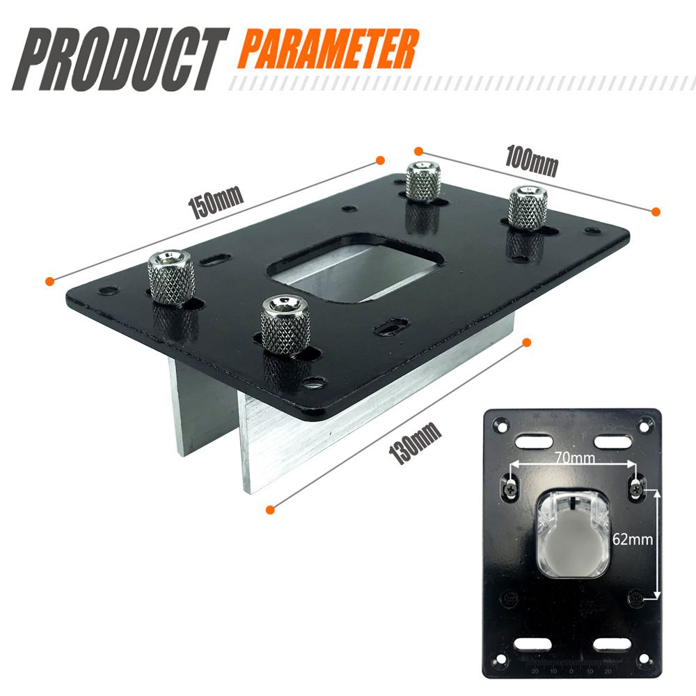 Multifunctional Aluminum Router Base Slotting Jig for Woodworking, Adjustable Trimming Machine Base with Scale for Furniture Making, Cabinet Installation, Hidden Connector Grooving and Hardware Pre-installation (2-in-1 Invisible Connector Slotting Tool, S