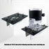 Multifunctional Aluminum Router Base Slotting Jig for Woodworking, Adjustable Trimming Machine Base with Scale for Furniture Making, Cabinet Installation, Hidden Connector Grooving and Hardware Pre-installation (2-in-1 Invisible Connector Slotting Tool, S