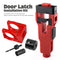Door Lock and Latch Installation Tool Kit with Hole Saw, Mortise Template and Chisel Guide for Wooden Door Hardware Fitting and Precise Drilling Alignment (Red)