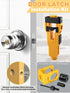 Door Lock and Latch Installation Tool Kit with Hole Saw, Mortise Template and Chisel Guide for Wooden Door Hardware Fitting and Precise Drilling Alignment (Red)