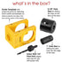 Door Lock and Latch Installation Tool Kit with Hole Saw, Mortise Template and Chisel Guide for Wooden Door Hardware Fitting and Precise Drilling Alignment (Yellow)