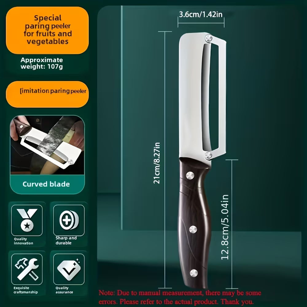 Stainless Steel Vegetable Peeler, Heavy Duty Paring Peeler with Non-Slip Handle