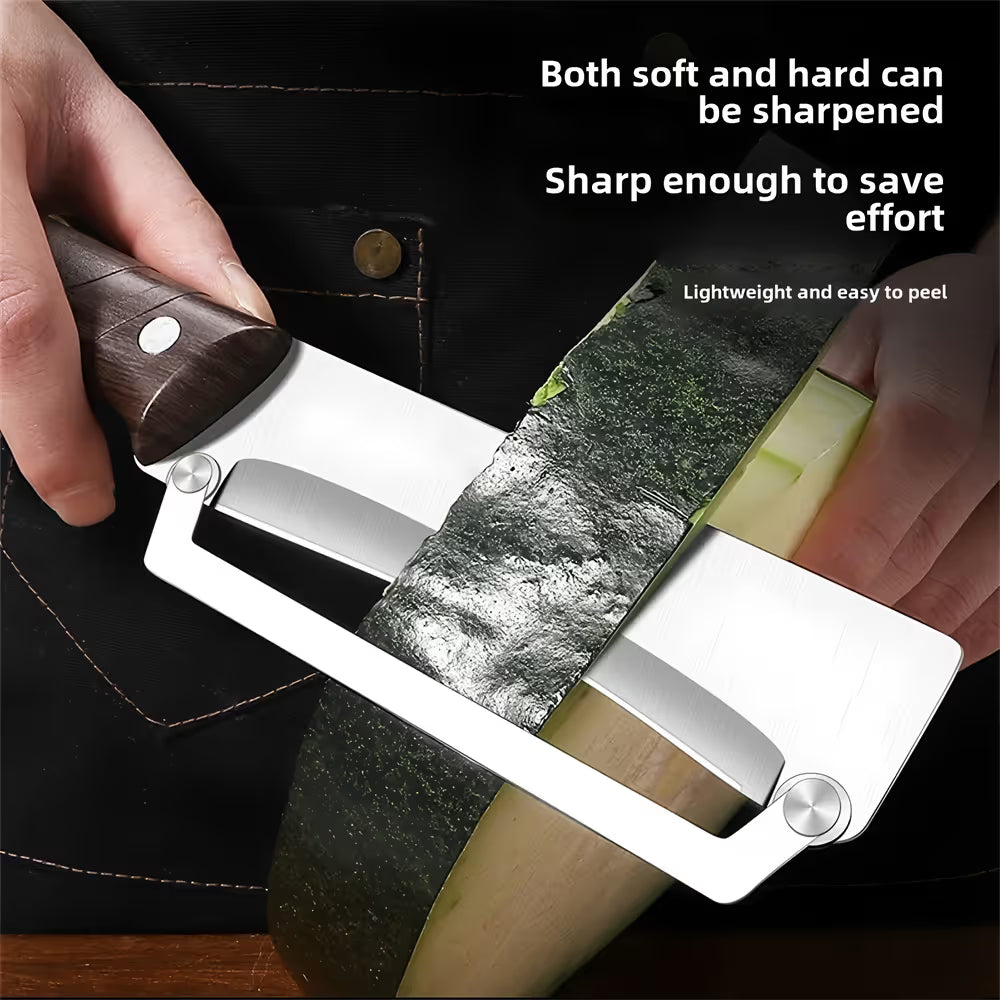 Stainless Steel Vegetable Peeler, Heavy Duty Paring Peeler with Non-Slip Handle