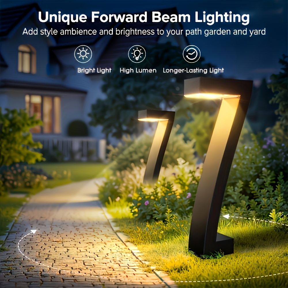 Black Outdoor Garden Pathway Lights Set Of 6 Garden Lighting Outdoor Illumination