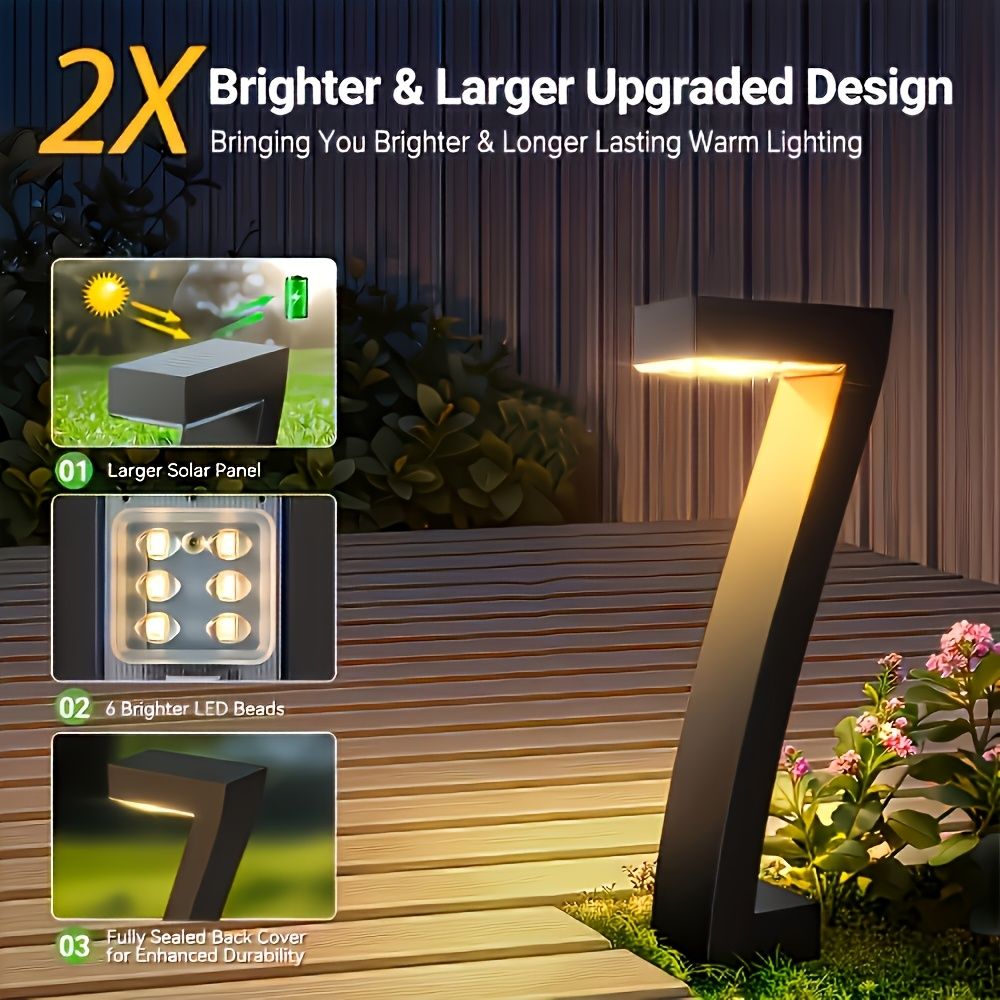 Black Outdoor Garden Pathway Lights Set Of 6 Garden Lighting Outdoor Illumination
