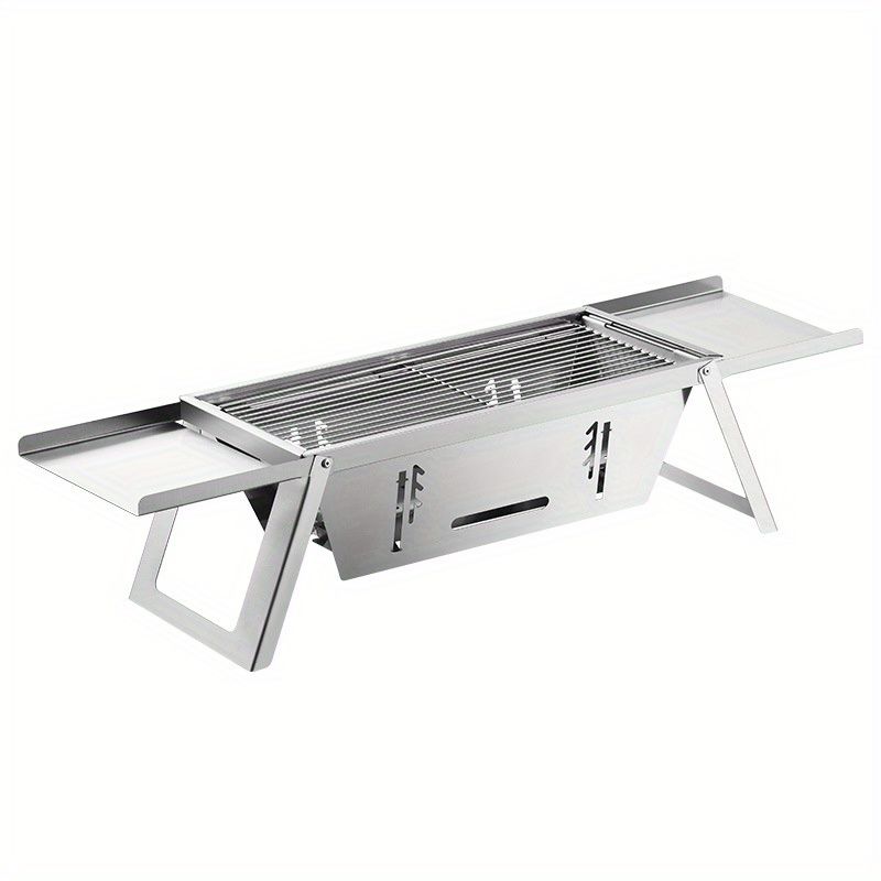 Silver Gray portable barbecue grill, outdoor grill, camping grill, lightweight grill, picnic grill, courtyard grill, Australian BBQ, even heat distribution grill