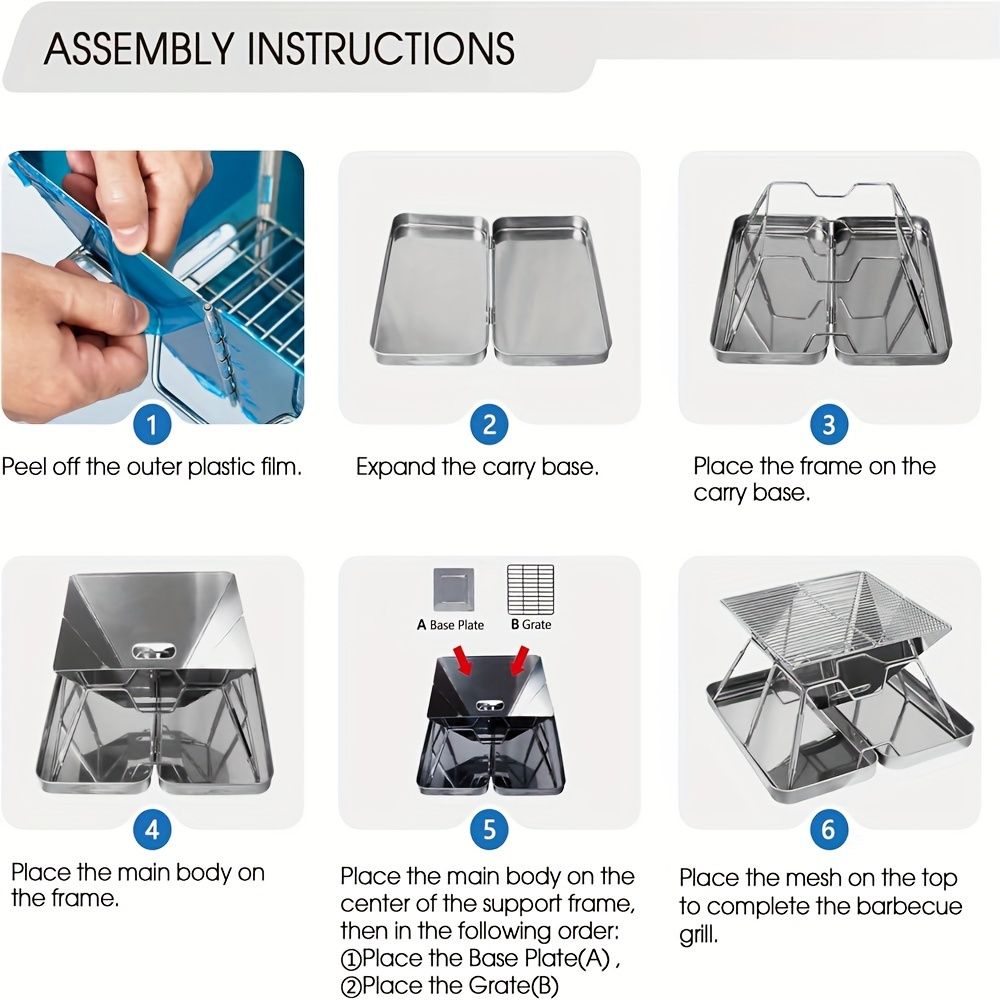 Silver Green portable camping grill, stainless steel grill, 304 stainless steel, charcoal grill, camping furniture, outdoor grill, camping cooking equipment, Australia camping gear