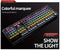 Black Magenta RGB mechanical keyboard, colourful keyboard, marquee light keyboard, gaming keyboard Australia, backlit mechanical keys, USB mechanical keyboard, tactile keyboard for work and play