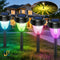 Solar Garden Lights In-Ground Lights Multi-Colour Outdoor Lights Solar Pathway - Black - Size m