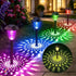 Solar Garden Lights In-Ground Lights Multi-Colour Outdoor Lights Solar Pathway - Black - Size m