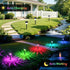 Solar Garden Lights In-Ground Lights Multi-Colour Outdoor Lights Solar Pathway - Black - Size m