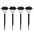 Solar Garden Lights In-Ground Lights Multi-Colour Outdoor Lights Solar Pathway - Black - Size m