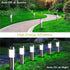Solar LED Garden Pathway Light Silver Cool White Outdoor Landscape Lamp Waterproof with Automatic Light Sensor for Yard Walkway Driveway 1 Pack