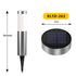 Solar LED Garden Pathway Light Silver Cool White Outdoor Landscape Lamp Waterproof with Automatic Light Sensor for Yard Walkway Driveway 1 Pack