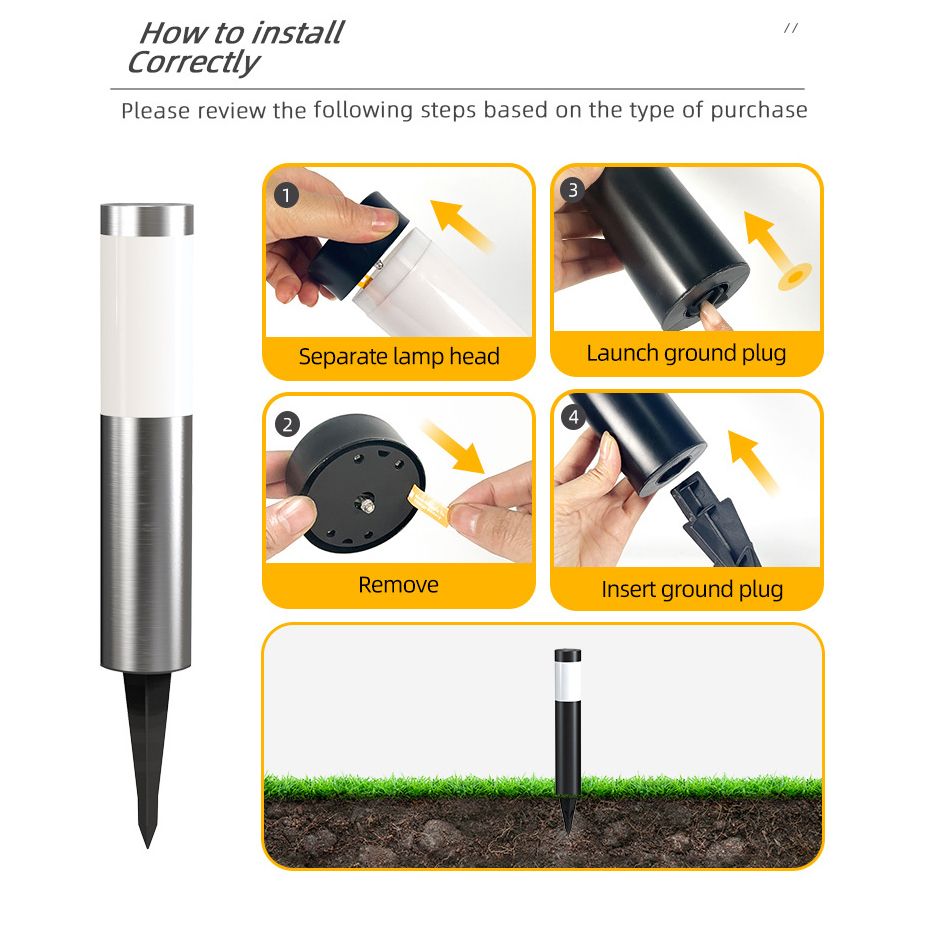 Solar LED Garden Pathway Light Silver Cool White Outdoor Landscape Lamp Waterproof with Automatic Light Sensor for Yard Walkway Driveway 1 Pack