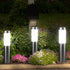 Solar LED Garden Pathway Light Silver Cool White Outdoor Landscape Lamp Waterproof with Automatic Light Sensor for Yard Walkway Driveway 1 Pack