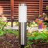 Solar LED Garden Pathway Light Silver Cool White Outdoor Landscape Lamp Waterproof with Automatic Light Sensor for Yard Walkway Driveway 1 Pack
