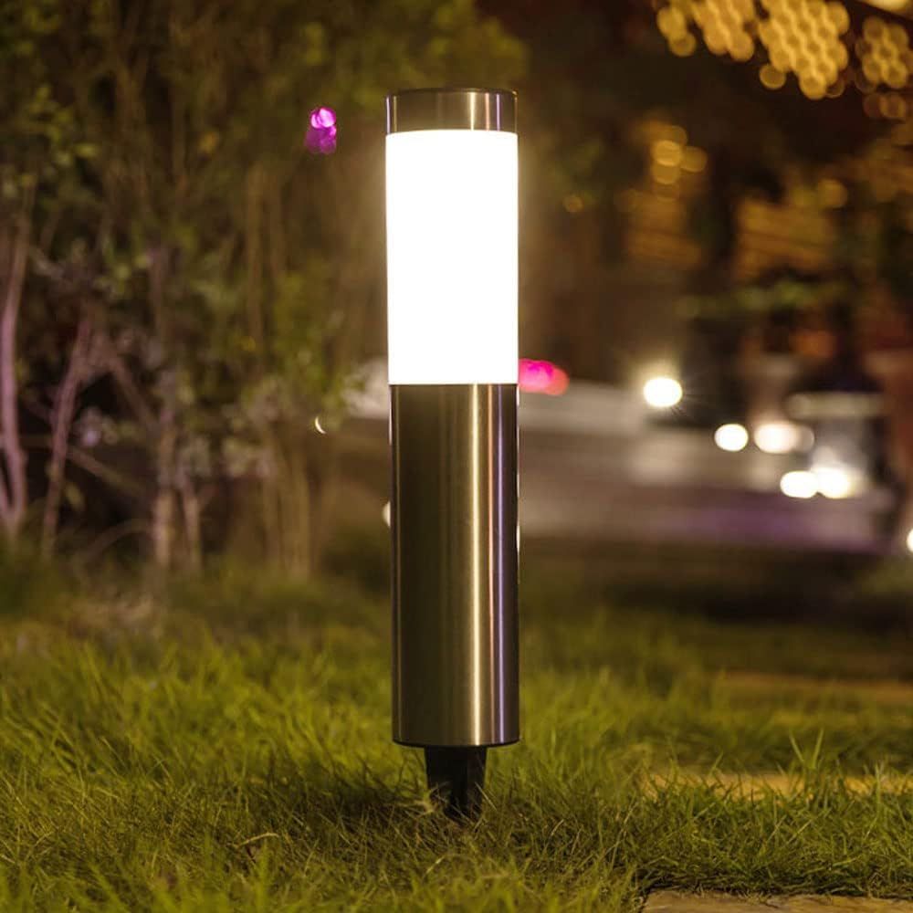Solar LED Garden Pathway Light Black Cool White Outdoor Landscape Lamp Waterproof with Automatic Light Sensor for Yard Walkway Driveway 1 Pack