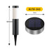 Solar LED Garden Pathway Light Black Cool White Outdoor Landscape Lamp Waterproof with Automatic Light Sensor for Yard Walkway Driveway 1 Pack