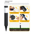 Solar LED Garden Pathway Light Black Cool White Outdoor Landscape Lamp Waterproof with Automatic Light Sensor for Yard Walkway Driveway 1 Pack