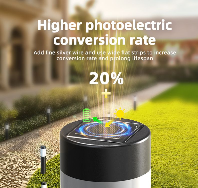 Solar LED Garden Pathway Light Black Cool White Outdoor Landscape Lamp Waterproof with Automatic Light Sensor for Yard Walkway Driveway 1 Pack