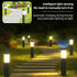 Solar LED Garden Pathway Light Black Cool White Outdoor Landscape Lamp Waterproof with Automatic Light Sensor for Yard Walkway Driveway 1 Pack
