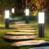 Solar LED Garden Pathway Light Black Cool White Outdoor Landscape Lamp Waterproof with Automatic Light Sensor for Yard Walkway Driveway 1 Pack