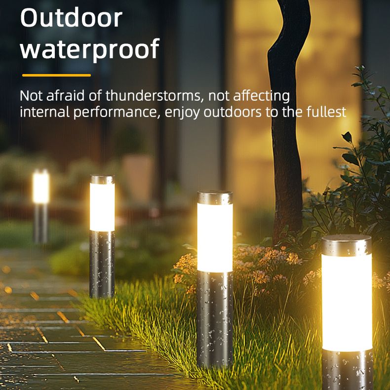 Solar LED Garden Pathway Light Silvery warm light Outdoor Landscape Lamp Waterproof with Automatic Light Sensor for Yard Walkway Driveway 1 Pack