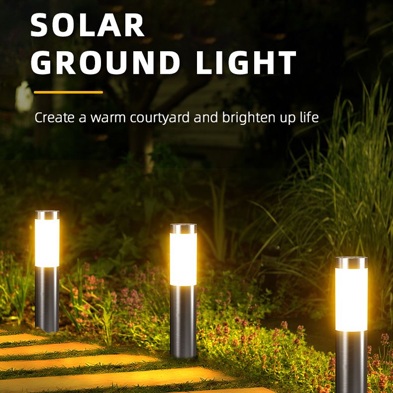 Solar LED Garden Pathway Light Silvery warm light Outdoor Landscape Lamp Waterproof with Automatic Light Sensor for Yard Walkway Driveway 1 Pack