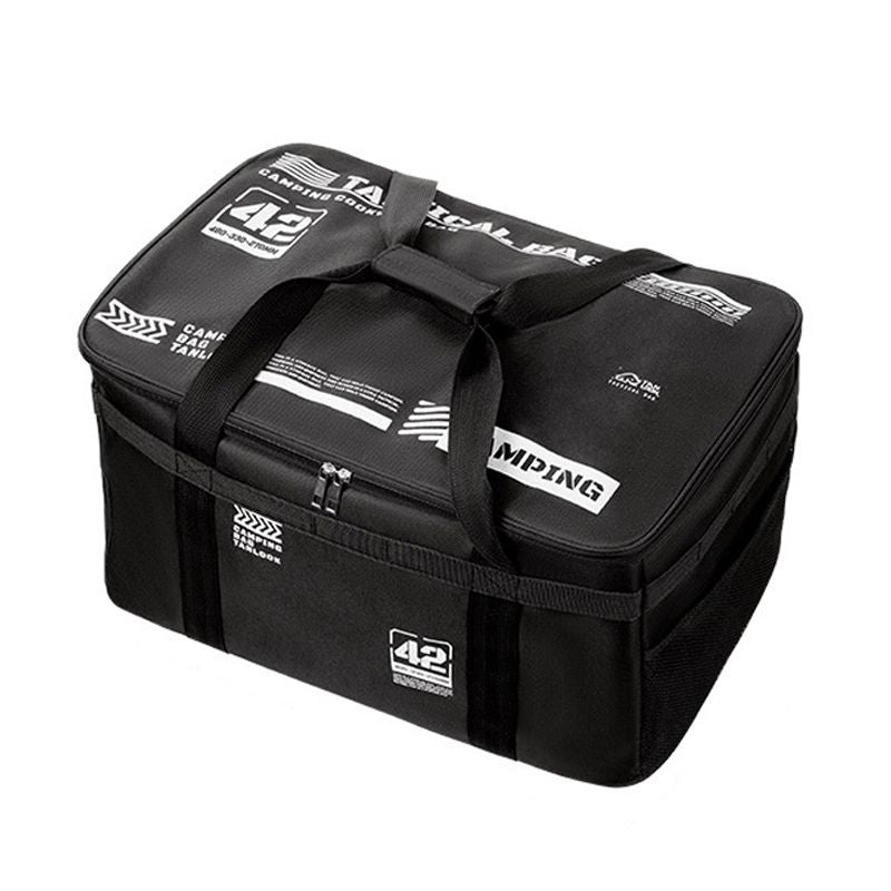 Outdoor camping thick Oxford cloth storage large capacity insulation bag 42L,black