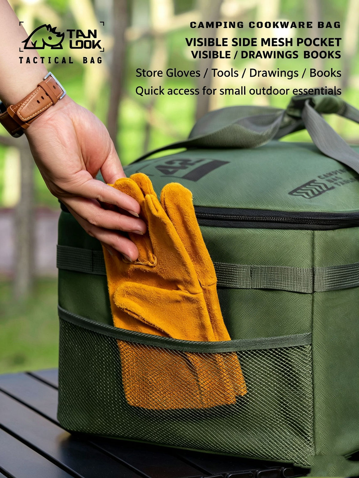 Outdoor camping thick Oxford cloth storage large capacity insulation bag 42L,black