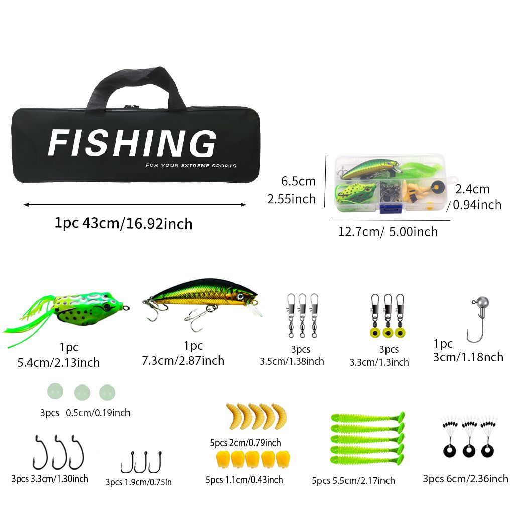Outdoor lure fishing rod long throw fishing gear set (1.8M rod+2000 type line fishing reel+bait box+bag),green