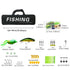 Outdoor lure fishing rod long throw fishing gear set (1.8M rod+2000 type line fishing reel+bait box+bag),green