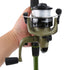 Outdoor lure fishing rod long throw fishing gear set (1.8M rod+2000 type line fishing reel+bait box+bag),green