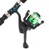 Luya rod 70.86in telescopic fishing rod without spinning wheel fishing set,black