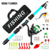 Luya rod 70.86in telescopic fishing rod without spinning wheel fishing set,green
