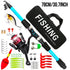 Luya rod 70.86in telescopic fishing rod without spinning wheel fishing set,red