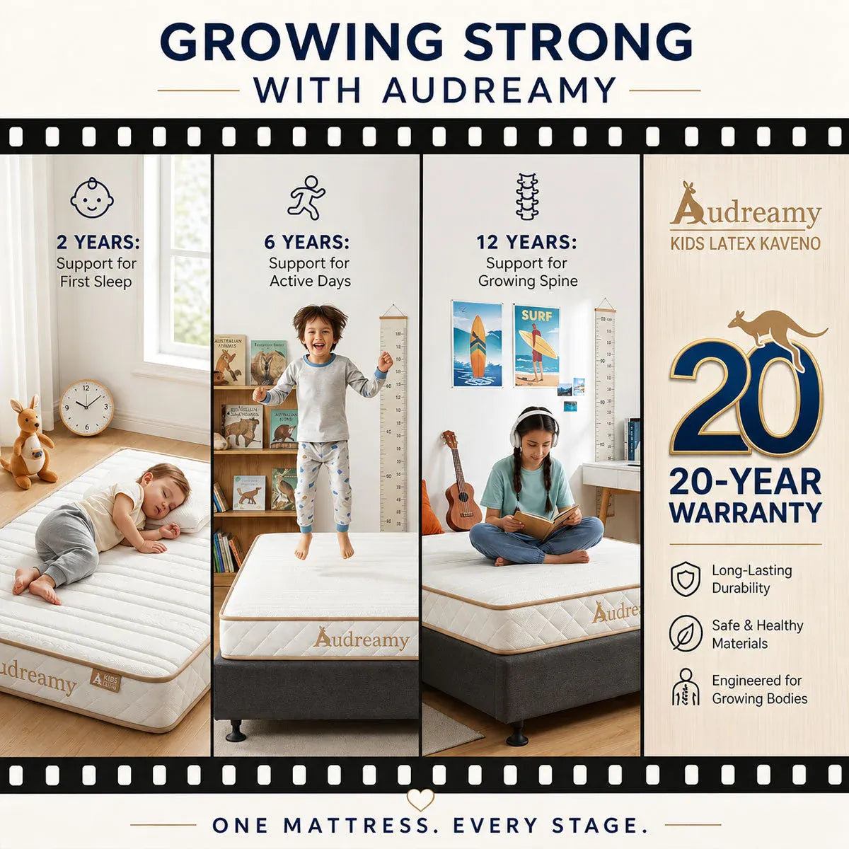 Audreamy Kaveno Kids Mattress Latex King Single
