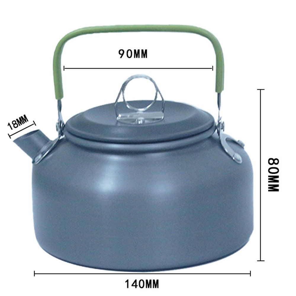 Camping Kettle Tea Kettle Coffee Pot 27fl oz/0.8L Camp Coffee Pot Camping KettleCompact and practical, with a classic design; The lifting part can be placed upright or flat