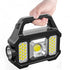 Solar Flashlight,Multifunctional Flashlight Solar Flashlight, Flashlight Cell Phone Charger,USB Charging,Suitable for Home,Fishing,Outdoor Camping（LED side lights）