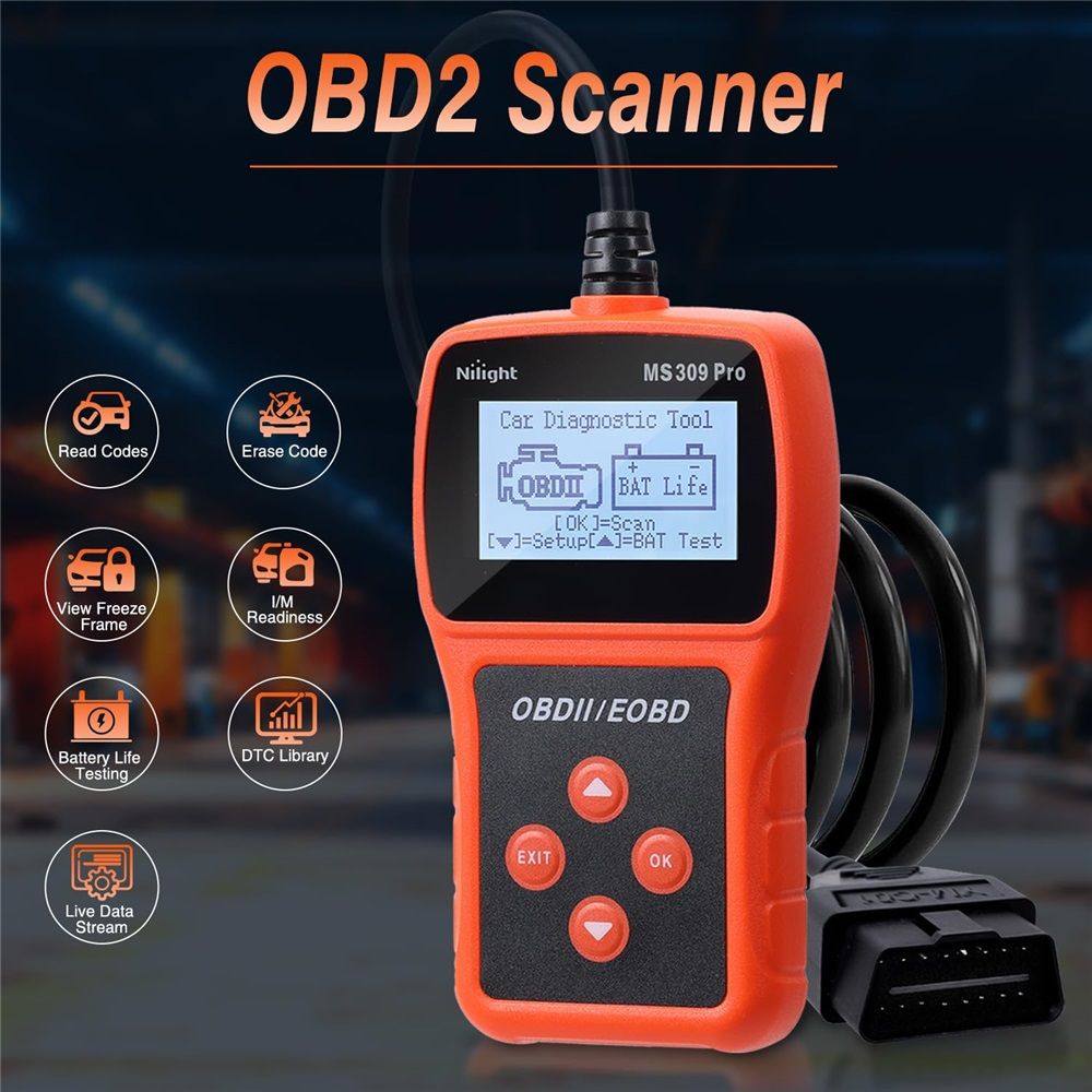 Scanner Check Engine Code Reader with Reset, Battery Tester, Clear Fault Error Codes,Car  Scanner Diagnostic Tool for Vehicle