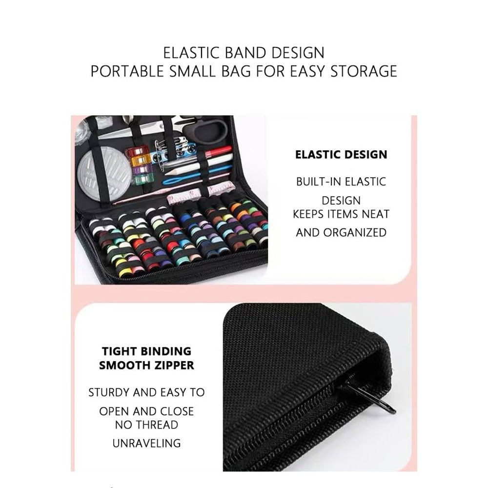 Sewing Kit for Adults & Beginners – Portable Needle & Thread Travel Kit w/ 24 Thread Colors, Needles, Scissors & Tape Measure for Emergency Clothing Repairs, Buttons, Hemming & Home Mending